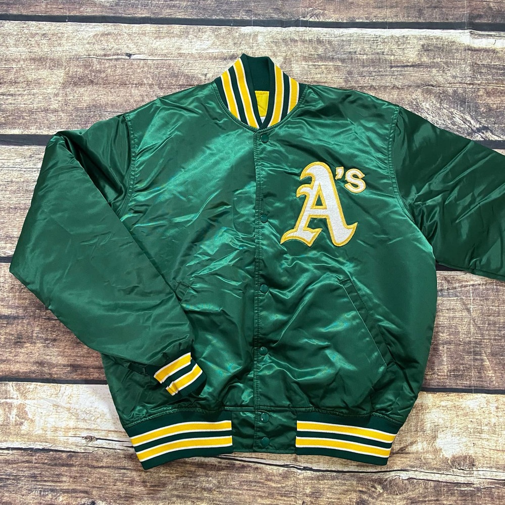 ❌SOLD❌ Vintage Oakland Athletics STARTER Jacket Large MLB Baseball Satin Bomber